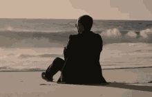Waves Sitting At The Beach GIF