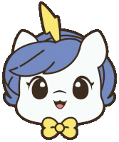 a unicorn with a lightning bolt on its head