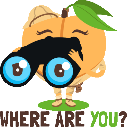 Where Are You Peach Life Sticker - Where Are You Peach Life Joypixels Stickers