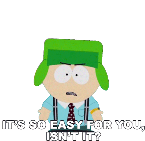 Its So Easy For You Isnt It Kyle Broflovski Sticker - Its So Easy For You Isnt It Kyle Broflovski South Park Stickers