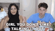 Girl You Dont Like Talking It Out Conner Bobay GIF - Girl You Dont Like Talking It Out Conner Bobay Brittney Britania GIFs