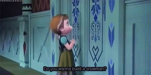 do you want to build a snowman gif