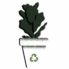 plants plant pots succulents recycle logo small plants