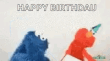 Happy Birthday Elmo GIF - Happy Birthday Elmo Cookie Monster GIFs