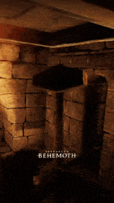 a poster for skydance 's benemoth shows a brick wall