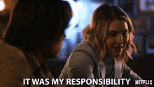 It Was My Responsibility Sarah Grey GIF - It Was My Responsibility Sarah Grey Alyssa Drake GIFs