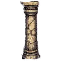 a pixel art drawing of a pillar with a crack in it .