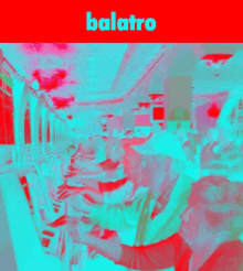 a red and blue image with the word balatro on it