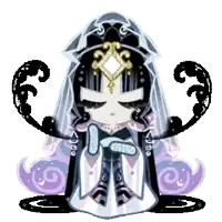 a cartoon drawing of a girl with a veil