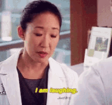 Cristina Yang I Am Laughing GIF - Cristina Yang I Am Laughing Greys Anatomy GIFs