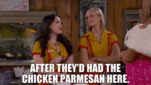 2broke Girls Max Black GIF - 2broke Girls Max Black After Theyd Had The Chicken Parmesan Here GIFs