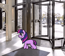 twilight sparkle is standing in front of a door