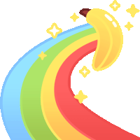 Rainbow Banana Kick Sticker
