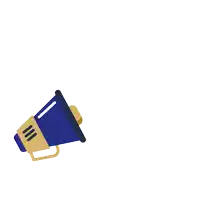 a help wanted sign with a megaphone in it