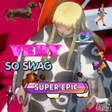 a very so swag super epic graphic with a girl