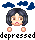 Depressed Sad Sticker - Depressed Sad Girl Stickers