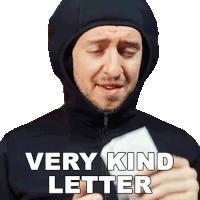 Very Kind Letter Peter Deligdisch Sticker