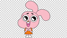 gumball from the amazing world of gumball is a pink cartoon character