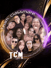 a group of people are in a circle with the words team classmate tcm on the bottom