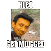 Mogged Hello Sticker