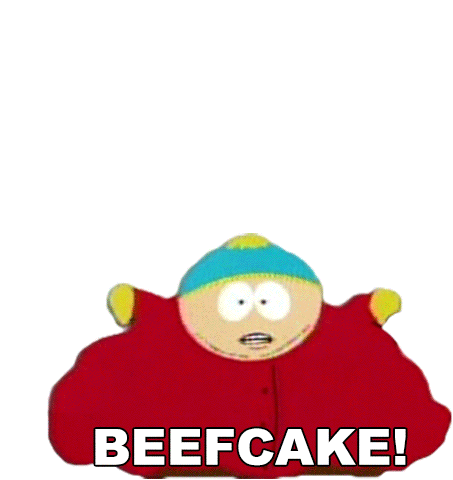Beefcake Eric Cartman Sticker - Beefcake Eric Cartman South Park Stickers
