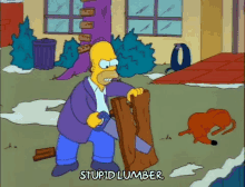 the simpsons stupid lumber annoyed