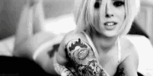 Yum GIF - Blond Tattoo Girl GIFs