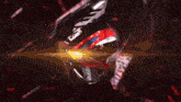 a purple background with a red object with the number 13 on it
