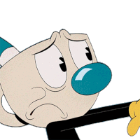 Being Dragged Mugman Sticker - Being Dragged Mugman The Cuphead Show Stickers