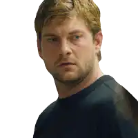 a man with a beard wearing a black shirt
