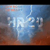 a heavy rose one heart poster with a lightning strike