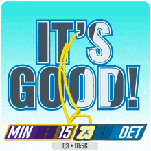 a graphic that says it 's good with a football in the middle