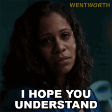 I Hope You Understand Doreen Anderson GIF - I Hope You Understand Doreen Anderson Wentworth GIFs