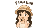 a cartoon of a girl wearing a straw hat with a bow on it