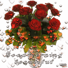 Flowers Red Roses GIF - Flowers Red Roses Hearts GIFs
