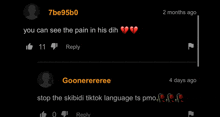 a screenshot of a conversation between a person and another person on pornhub .