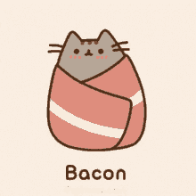 Pusheen Bacon GIF