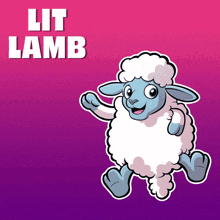 a picture of a cartoon sheep with the words lit lamb behind it