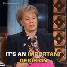 Its An Important Decision Arlene Dickinson GIF - Its An Important Decision Arlene Dickinson Dragons Den GIFs