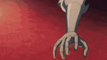 a skeleton hand is reaching out towards a person 's arm
