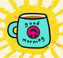 good morning gm coffee sun tomi