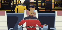 Maintain Course Samanthan Rutherford GIF - Maintain Course Samanthan Rutherford Star Trek Lower Decks GIFs