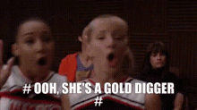 Glee The Unholy Trinity GIF - Glee The Unholy Trinity Ooh Shes A Gold Digger GIFs