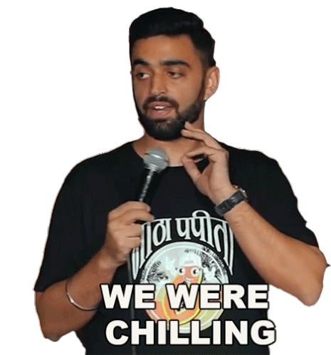 We Were Chilling Rahul Dua Sticker - We Were Chilling Rahul Dua We Were Relaxing Stickers