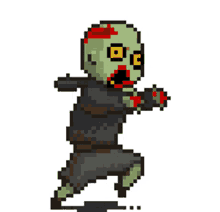 zombie bloody running chase