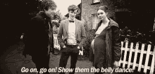 Go On, Go On! Show Them The Belly Dance - Doctor Who GIF - Pregnant GIFs