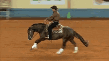 reining cowboy horse stop competition