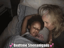 Bed Time Shenanigans Mother Daughter GIF - Bed Time Shenanigans Mother Daughter Going To Bed GIFs