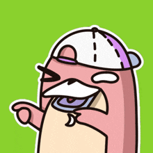 a cartoon drawing of a duck wearing a hat