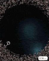 a dark background with a circle and the word past on it
